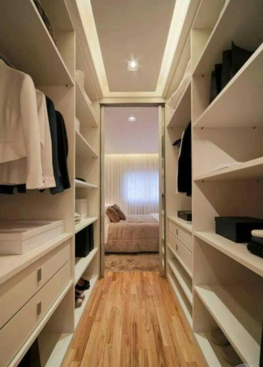 П-образная гардеробная комната в спальню Брянск