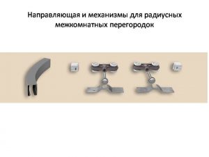 Направляющая и механизмы верхний подвес для радиусных межкомнатных перегородок Брянск